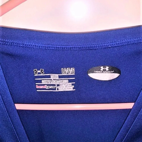 Under Armour pullover blue Bolles top‎ sz L EUC - Picture 3 of 5